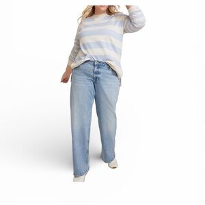 Y2K Mid Rise Relaxed Boyfriend Wide Leg Size 12 Edgely by Maurices